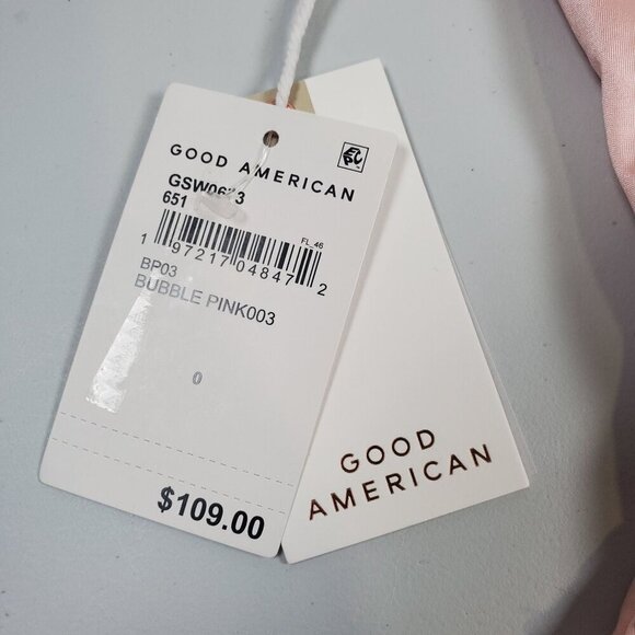 Good American Twisted Cutout One Piece Swimsuit Women Size XXS NWT Pink - Picture 5 of 13